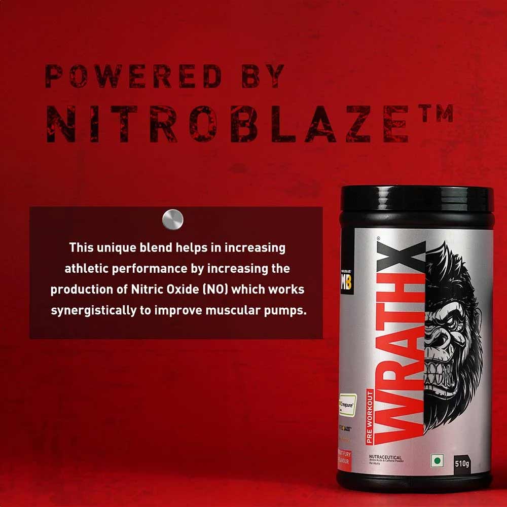 MuscleBlaze Pre Workout WrathX 510g