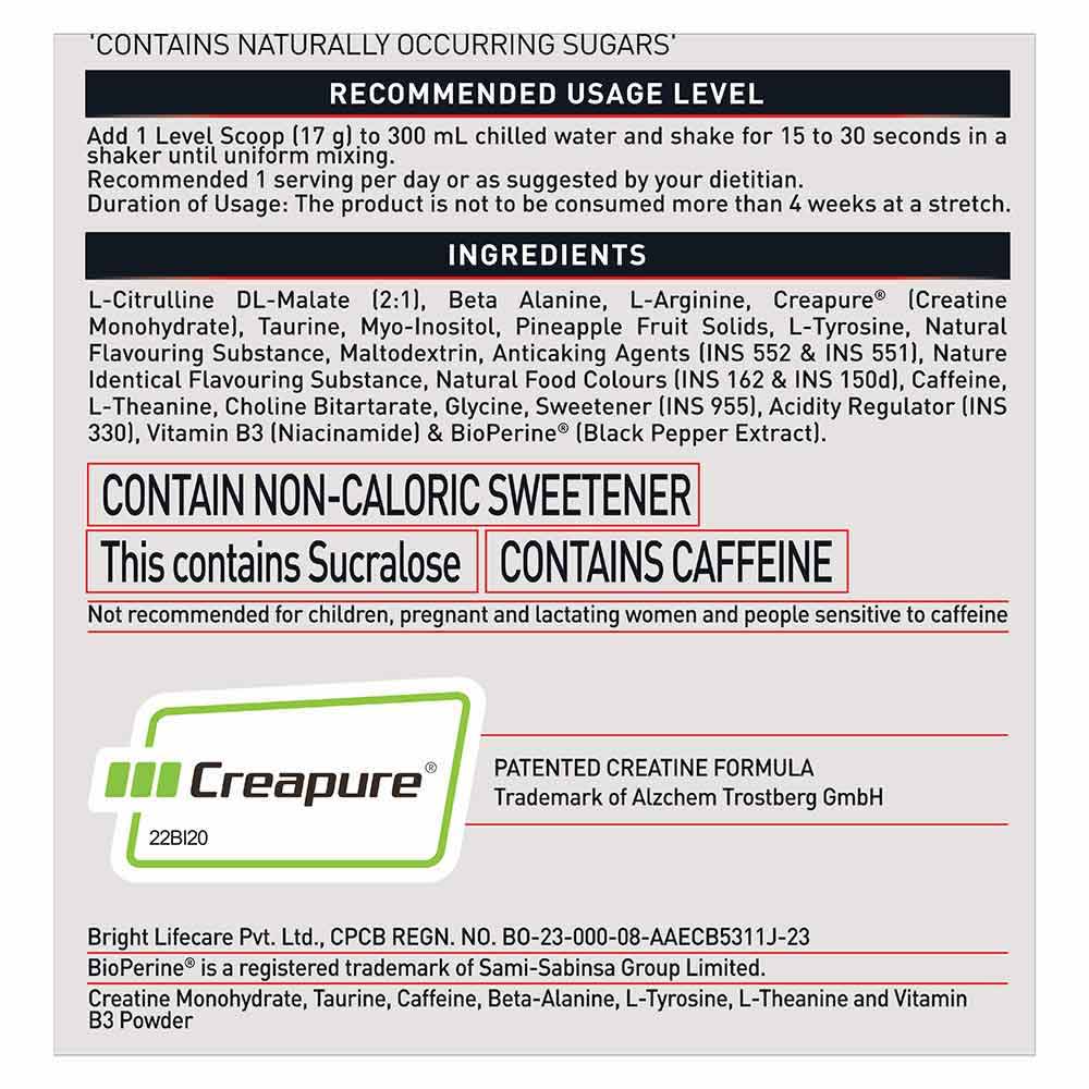 MuscleBlaze Pre Workout WrathX 510g