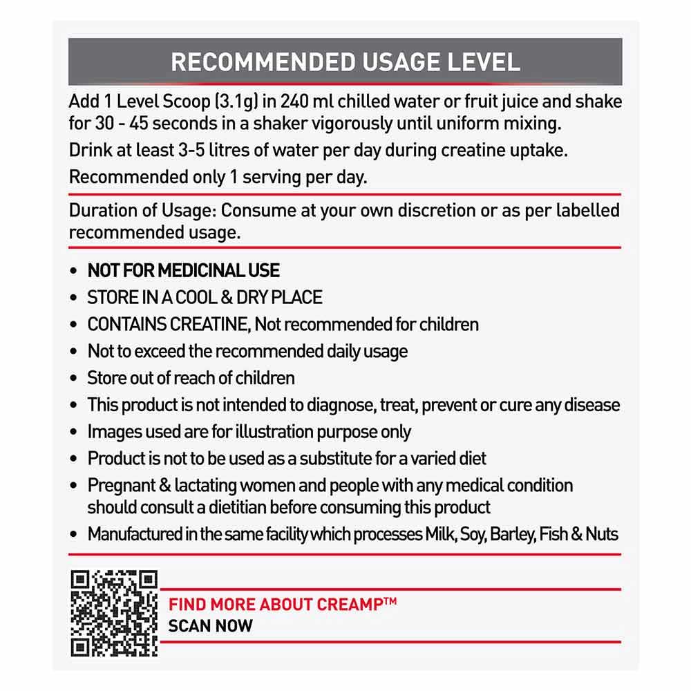 MuscleBlaze Micronised Creatine Monohydrate CreAMP