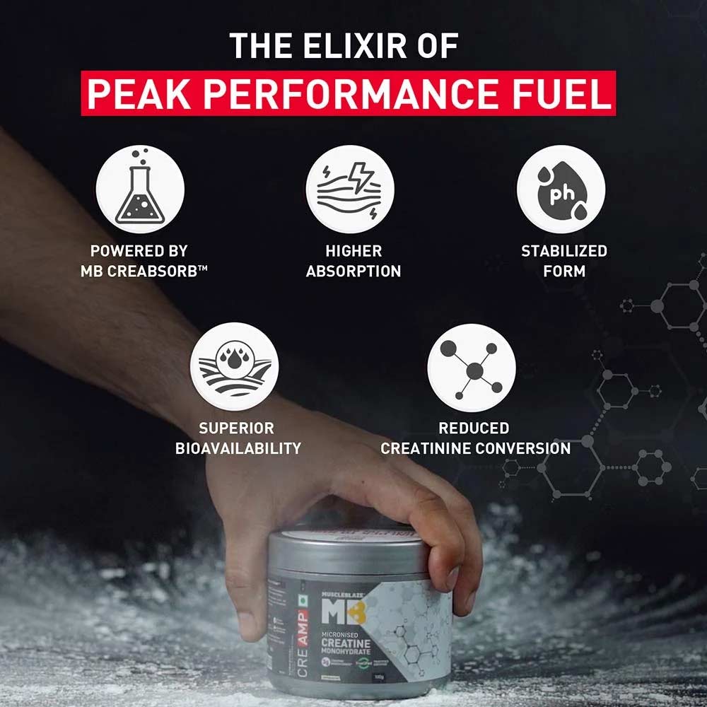 MuscleBlaze Micronised Creatine Monohydrate CreAMP