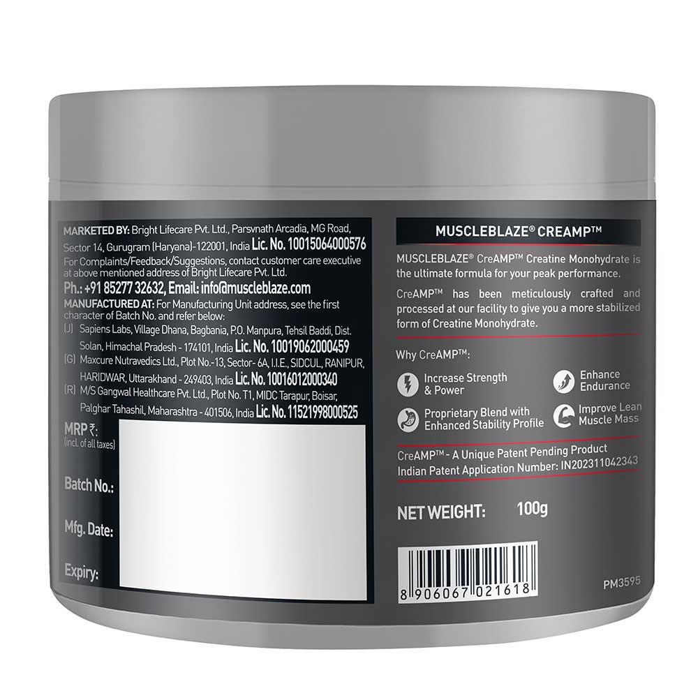 MuscleBlaze Micronised Creatine Monohydrate CreAMP
