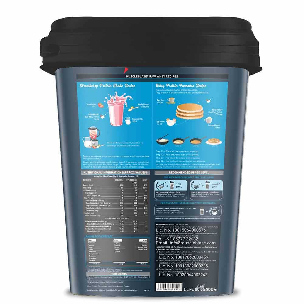 MuscleBlaze 80% Raw Whey Protein Supplement Powder