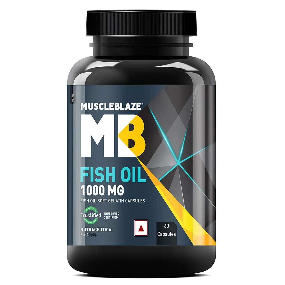MuscleBlaze Omega 3 Fish Oil (1000 mg) with 180mg EPA and 120mg DHA