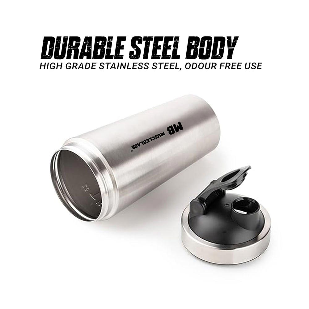 MuscleBlaze Gym Steel Shaker