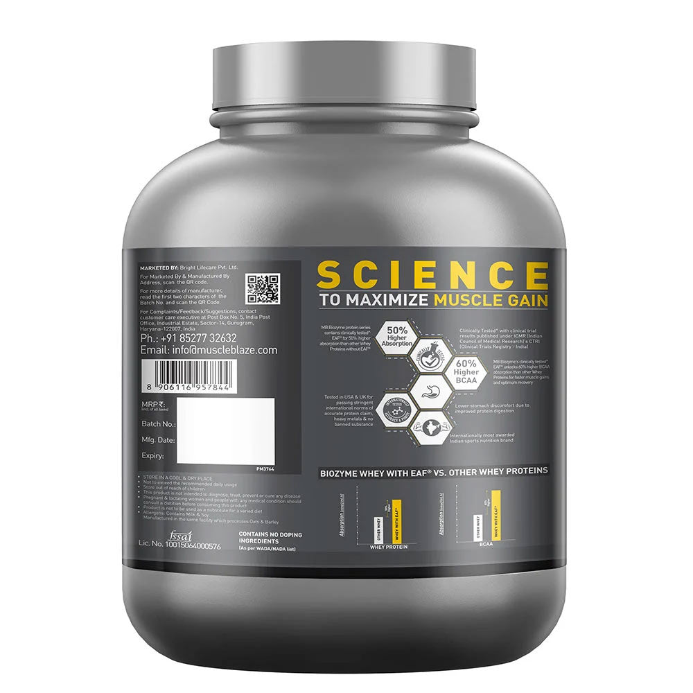 MuscleBlaze Biozyme Performance Whey Protein