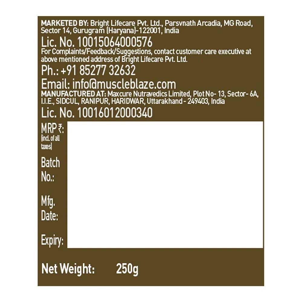 MuscleBlaze EAA 6000 250g (0.55lb), Lemonade Flavor