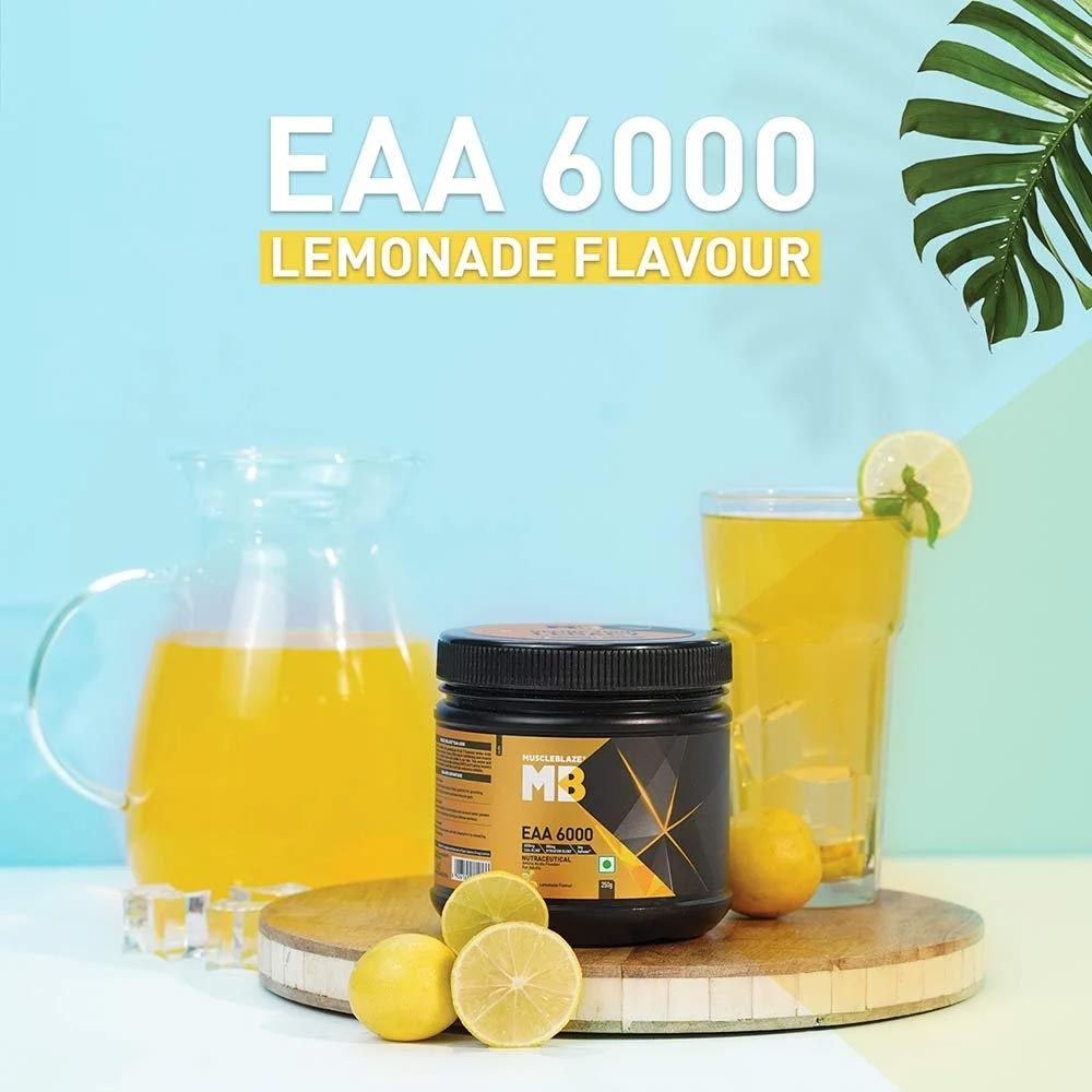 MuscleBlaze EAA 6000 250g (0.55lb), Lemonade Flavor