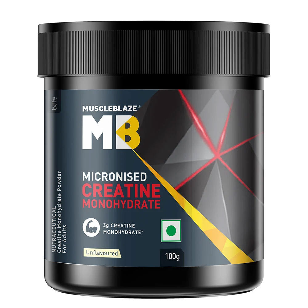 MuscleBlaze Micronised Creatine Monohydrate, Unflavoured