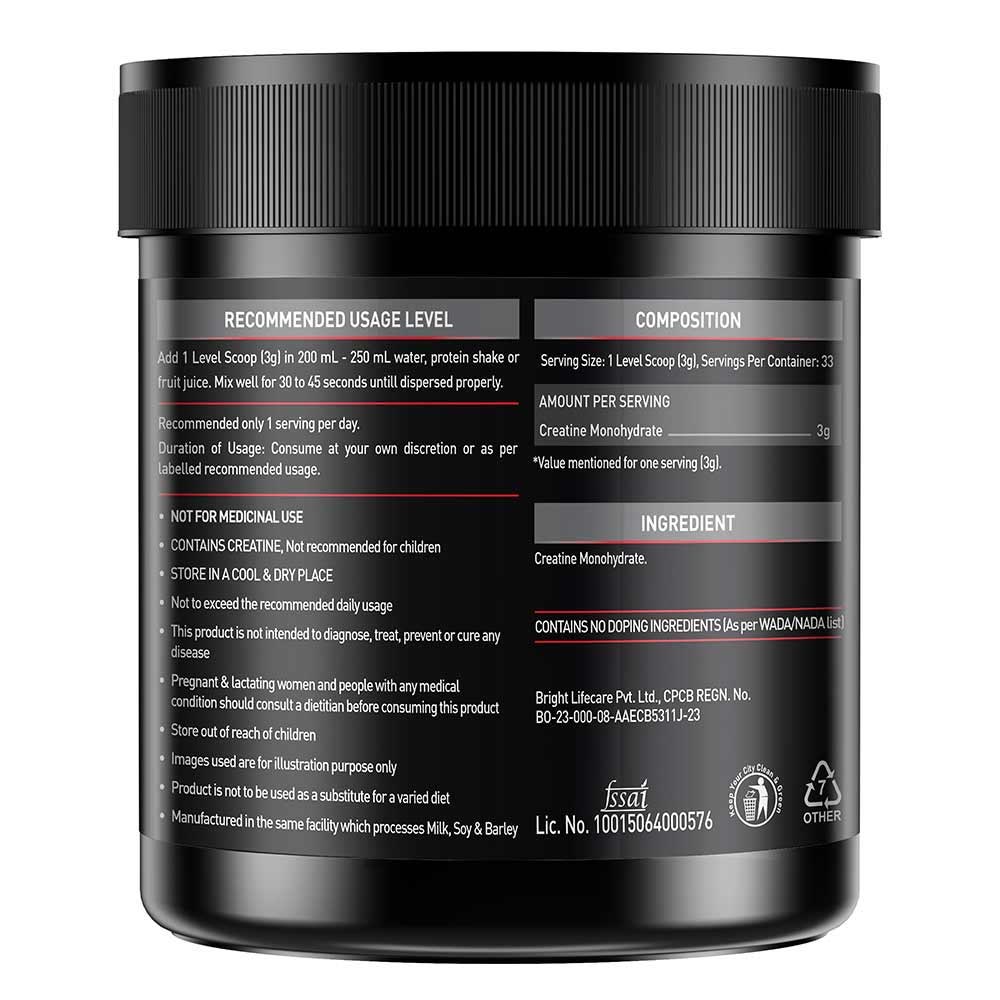 MuscleBlaze Micronised Creatine Monohydrate, Unflavoured