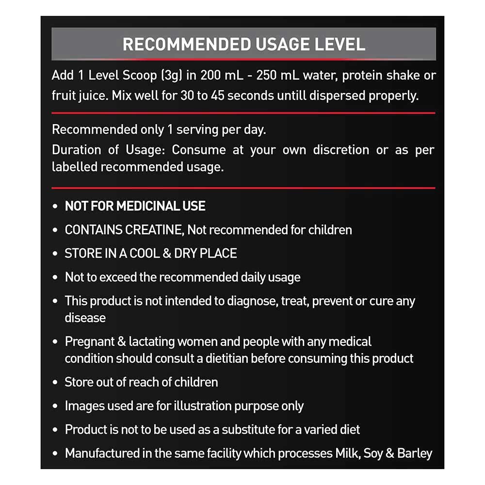 MuscleBlaze Micronised Creatine Monohydrate, Unflavoured