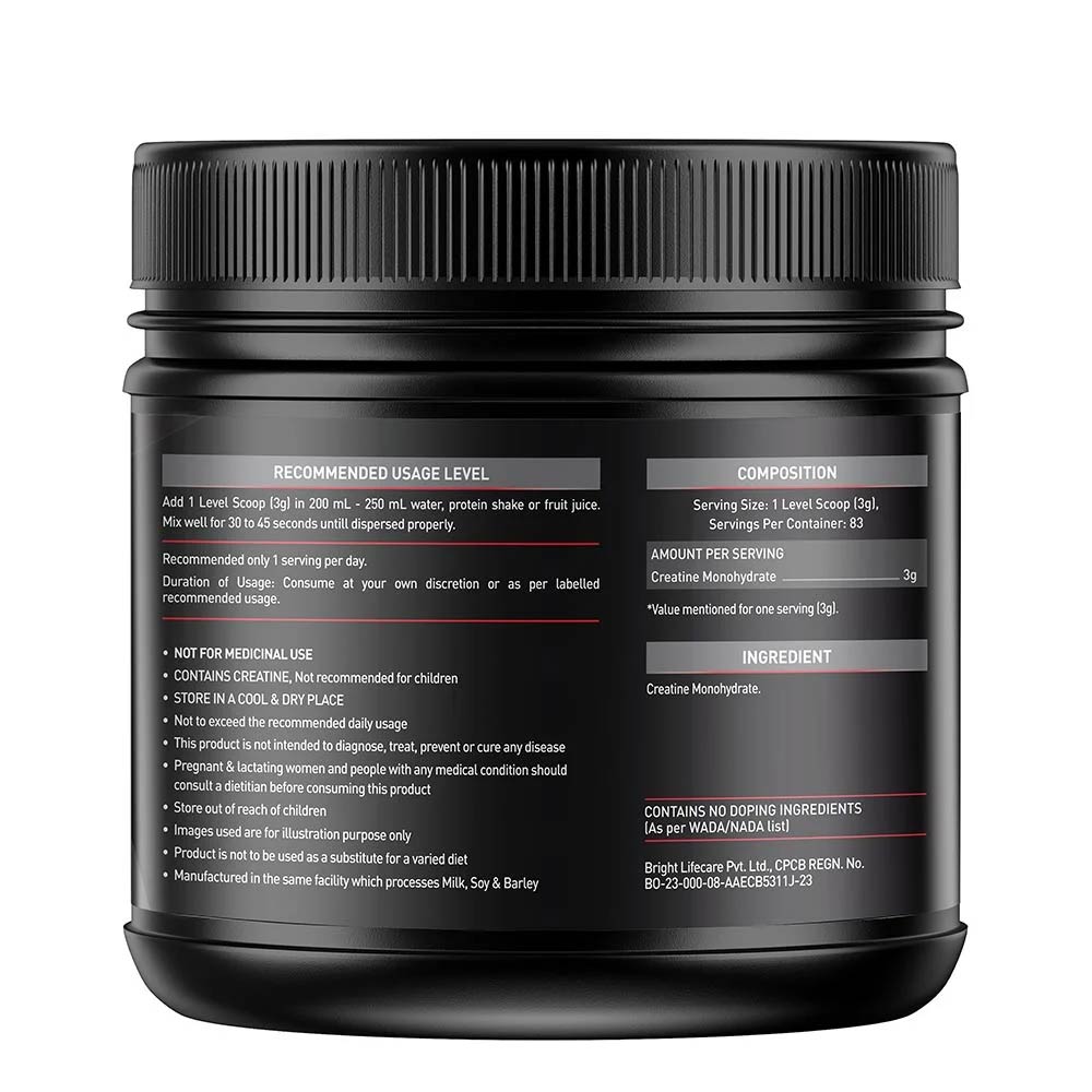 MuscleBlaze Micronised Creatine Monohydrate, Unflavoured