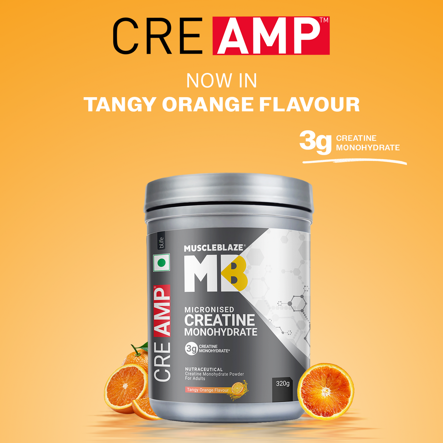 MuscleBlaze Micronised Creatine Monohydrate CreAMP