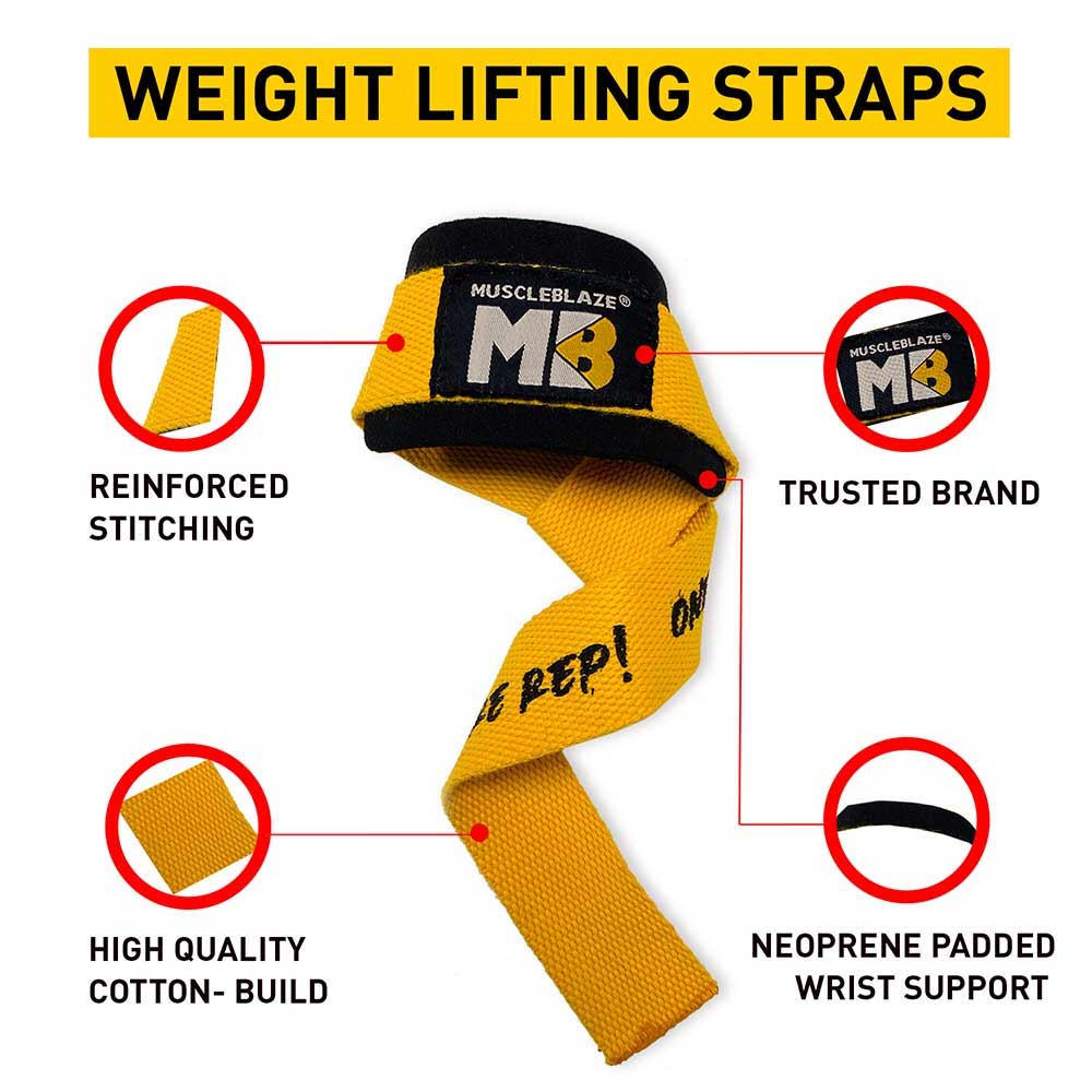 MuscleBlaze Weight Lifting Strap (One More Rep)