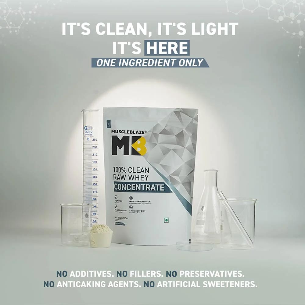 MuscleBlaze 100% Clean Raw Whey Protein Concentrate