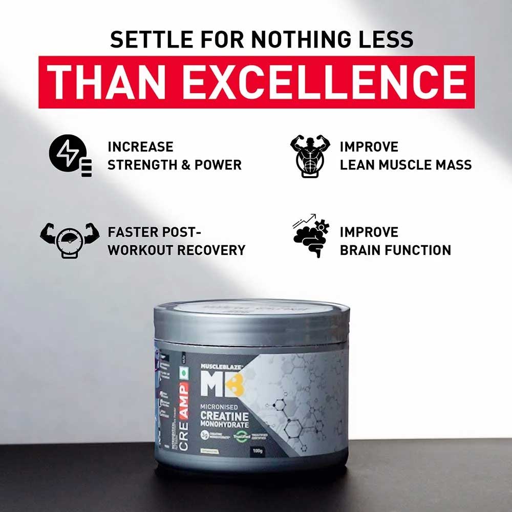 MuscleBlaze Micronised Creatine Monohydrate CreAMP