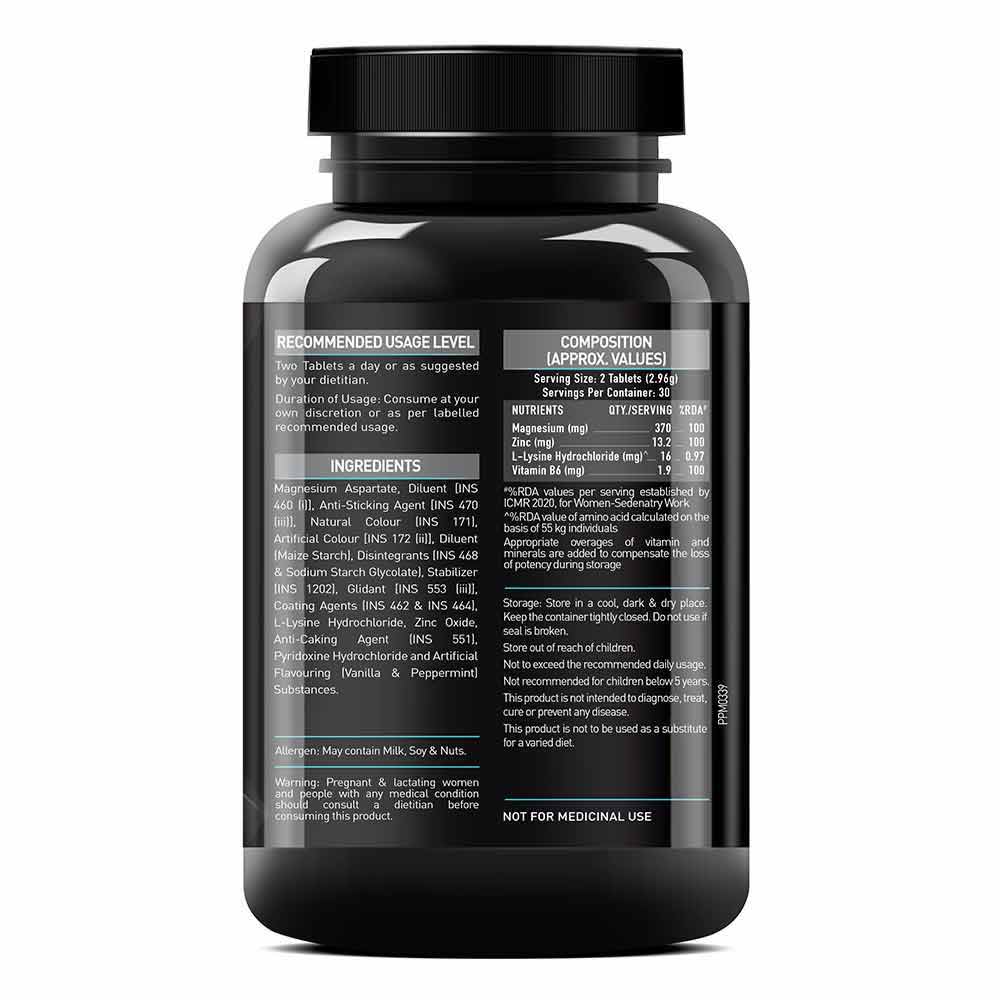 MuscleBlaze ZMA with 100% RDA of Zinc, Magnesium & Vitamin B6