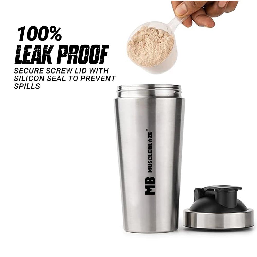 MuscleBlaze Gym Steel Shaker