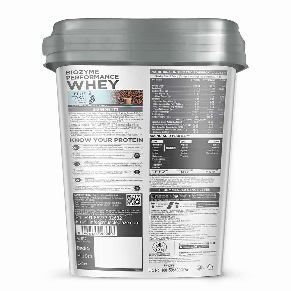 MuscleBlaze Biozyme Performance Whey