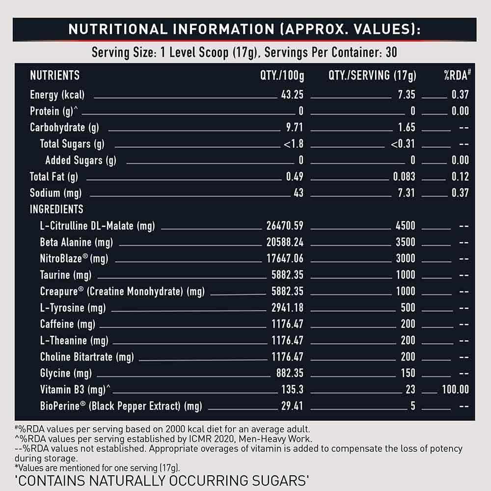 MuscleBlaze Pre Workout WrathX