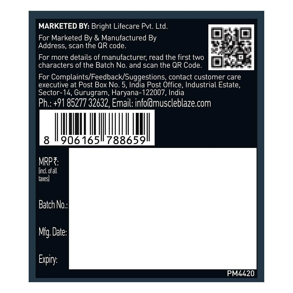 MuscleBlaze Micronised Creatine Monohydrate, Unflavoured