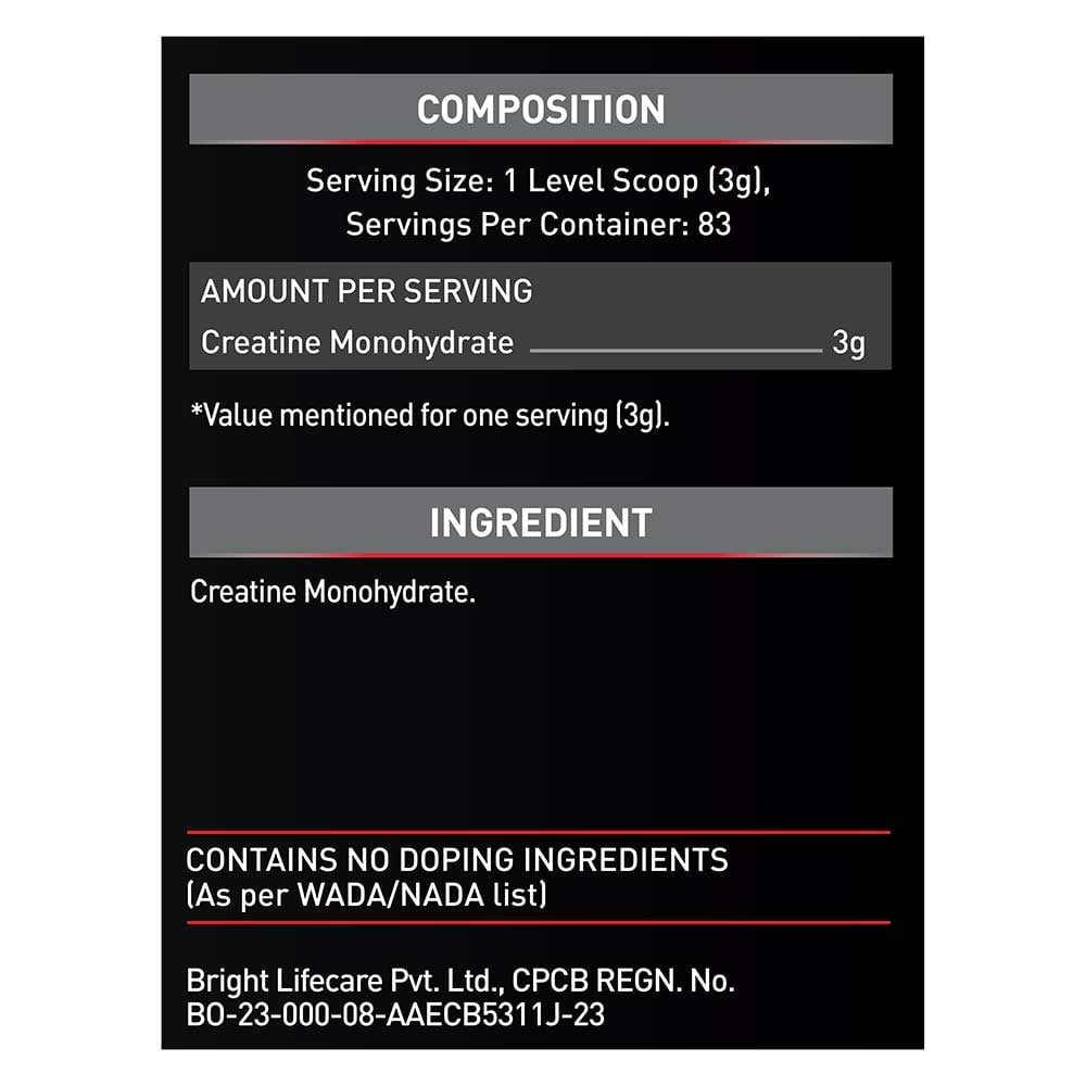 MuscleBlaze Micronised Creatine Monohydrate, Unflavoured