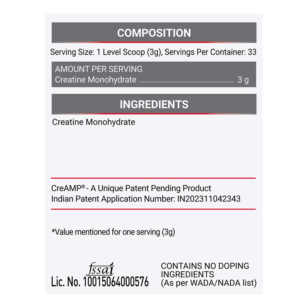 MuscleBlaze Micronised Creatine Monohydrate CreAMP