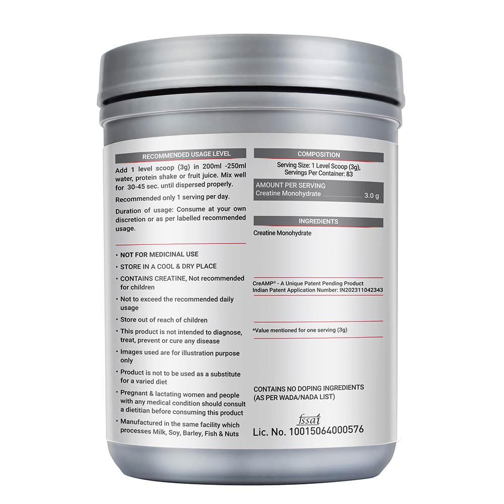 MuscleBlaze Micronised Creatine Monohydrate CreAMP