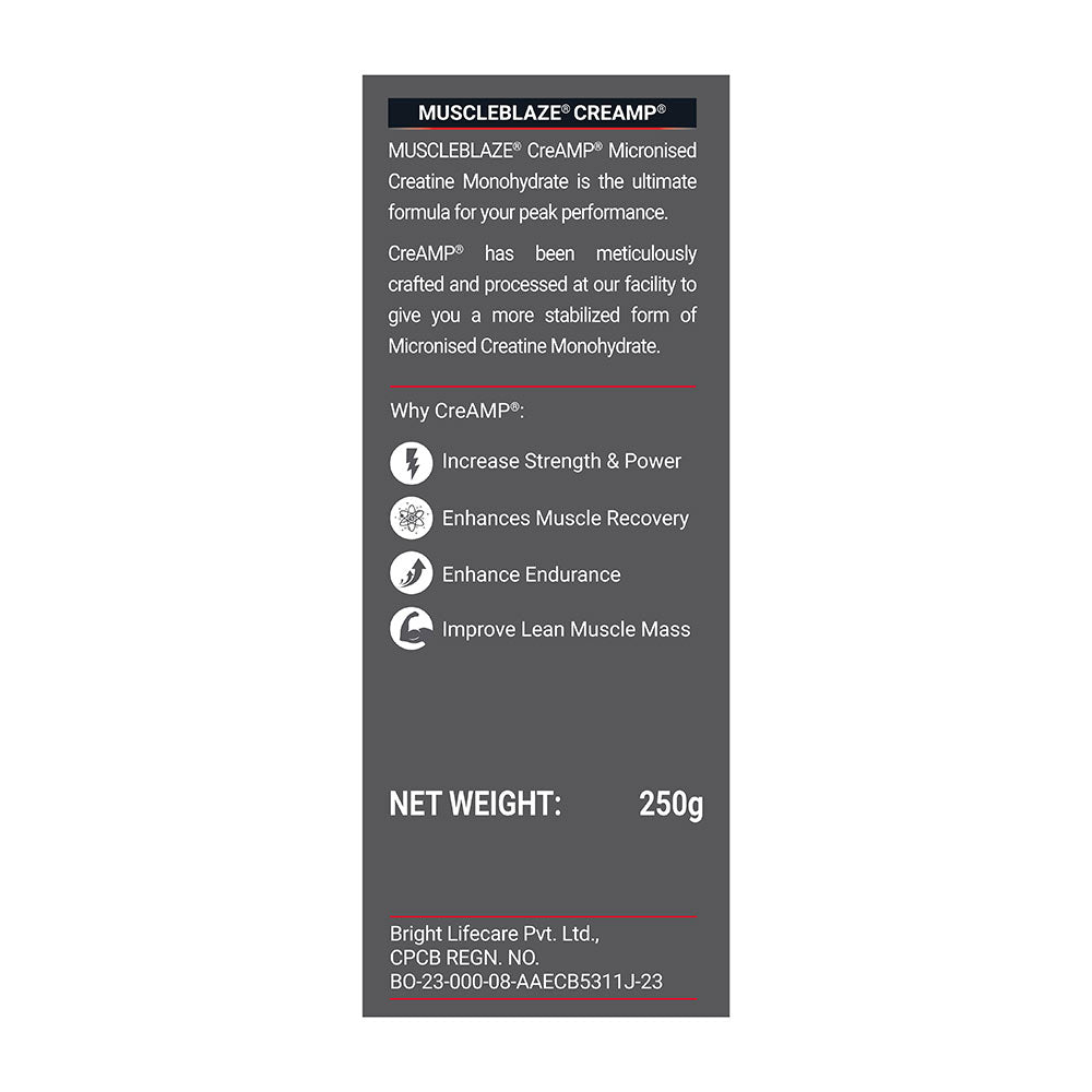 MuscleBlaze Micronised Creatine Monohydrate CreAMP