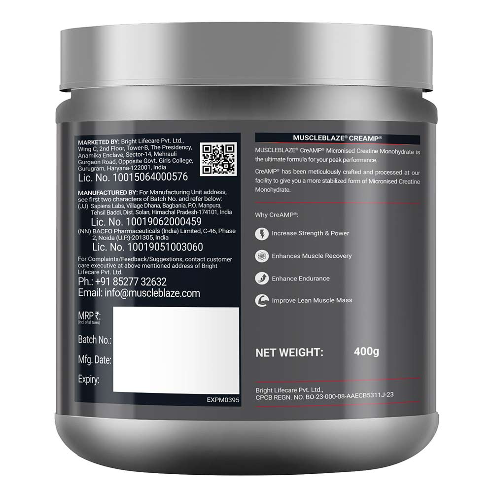 MuscleBlaze Micronised Creatine Monohydrate CreAMP