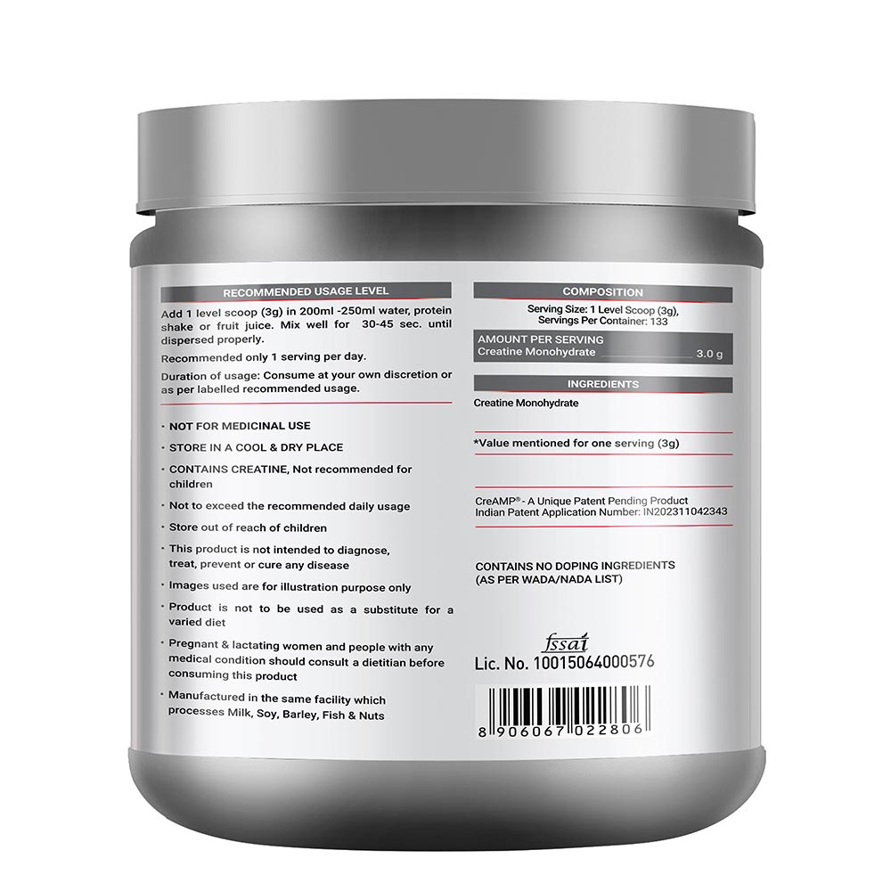 MuscleBlaze Micronised Creatine Monohydrate CreAMP