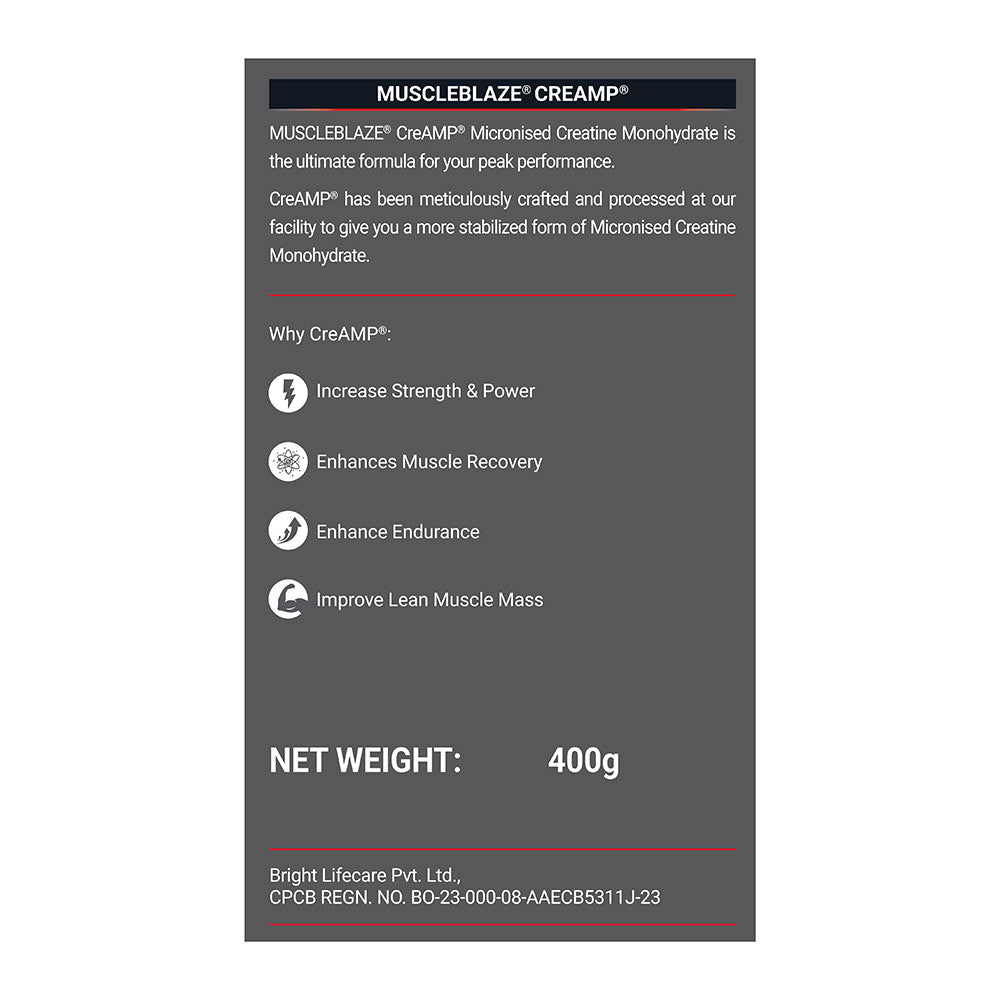 MuscleBlaze Micronised Creatine Monohydrate CreAMP