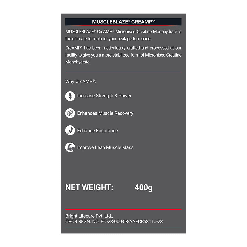 MuscleBlaze Micronised Creatine Monohydrate CreAMP