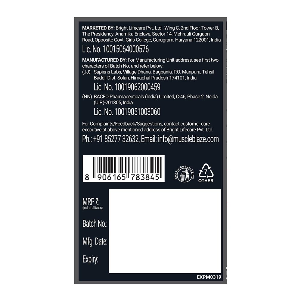 MuscleBlaze Micronised Creatine Monohydrate CreAMP