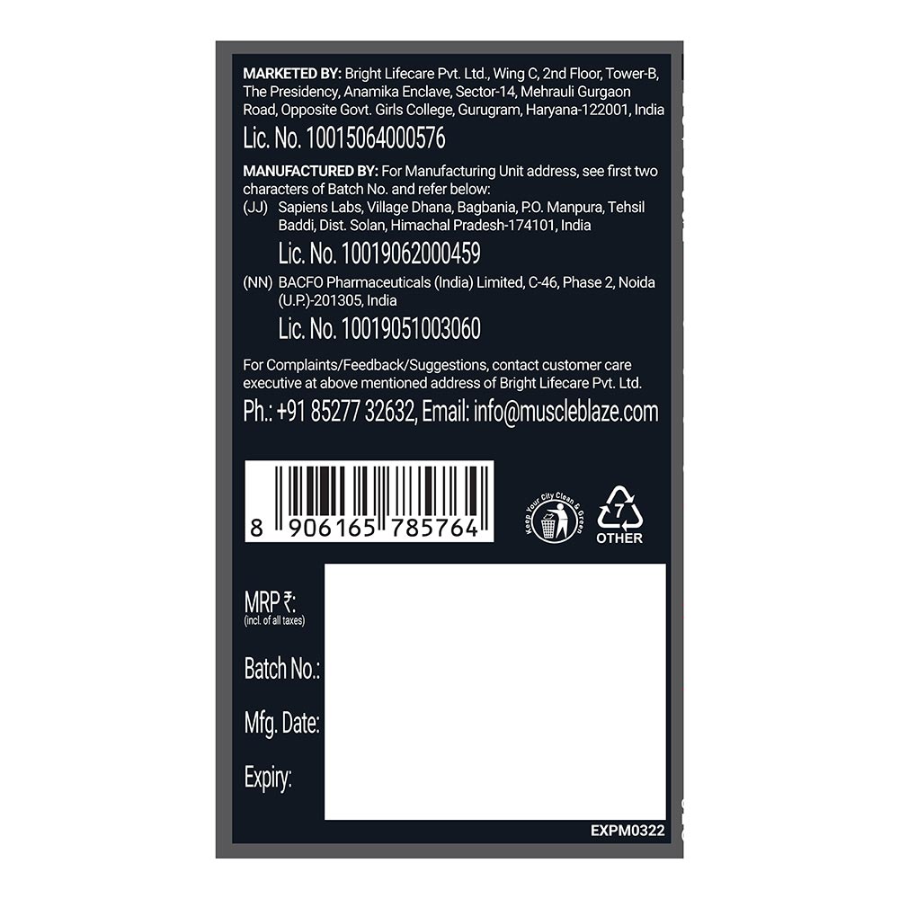 MuscleBlaze Micronised Creatine Monohydrate CreAMP