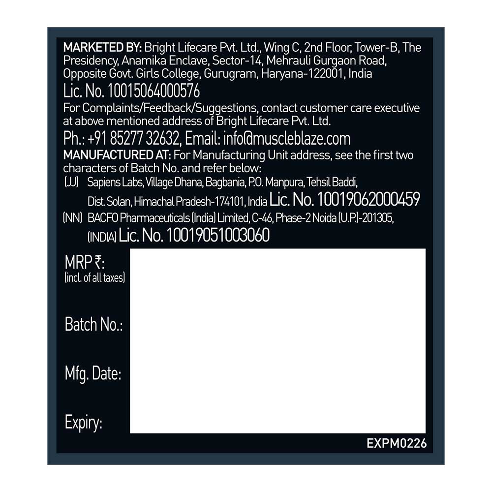 MuscleBlaze Micronised Creatine Monohydrate, Unflavoured